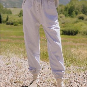 Daily Drills Light Gray fleece Henley Jogger Pants